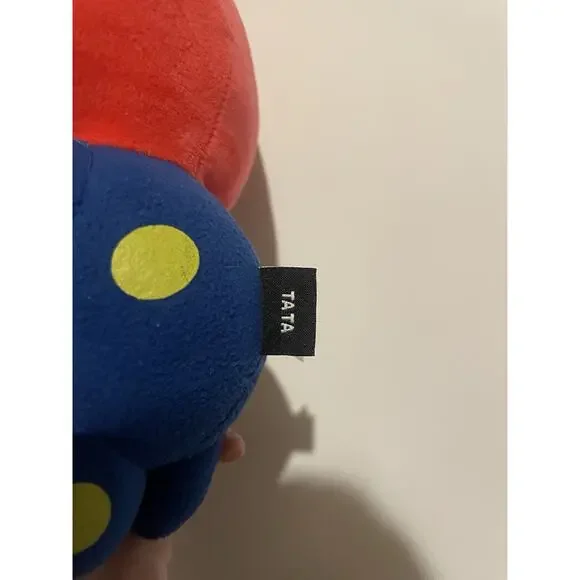 Tata Plush 12” Line Friends BTS V Heart Doll Blue Polka Dot Outfit - Picture 5 of 5